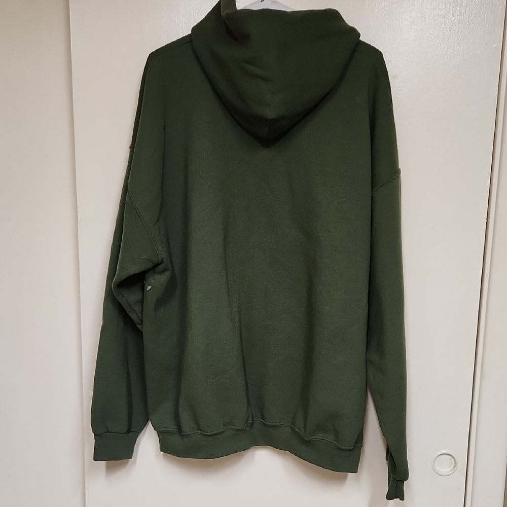 Jerzees Green Sweater With Antler Design View 4